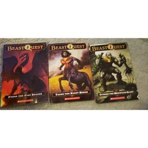 Lot of 3 Beast Quest Scholastic Young Adult Novels Ferno Tagus Cypher